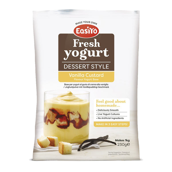 EasiYo Dessert Style Vanilla Custard Flavoured Yogurt Sachet 230g