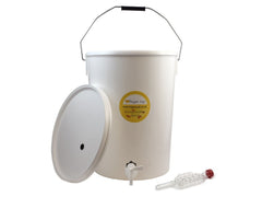 Fermentation Vessel - 25 Litre Bucket with Grommeted Lid, Airlock & Tap