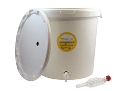 Fermentation Vessel - 33 Litre Bucket with Grommeted Lid, Airlock & Tap