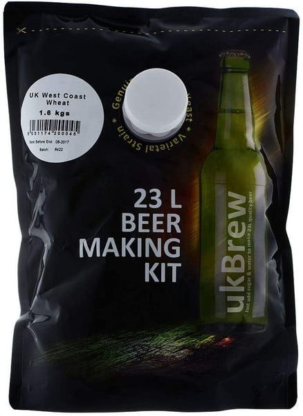 ukBrew West Coast Wheat 1.6Kg Beer Kit Makes 40 Pints (23 Litres)