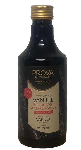 Prova Gourmet Premium Madagascar Bourbon Vanilla Extract with Seeds - 250ml Bottle