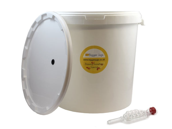Fermentation Vessel  - 33 Litre Bucket with Grommeted Lid & Airlock