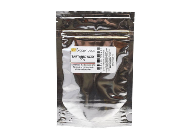 Tartaric Acid 50g Supplied in Heavy Duty Resealable Pouch