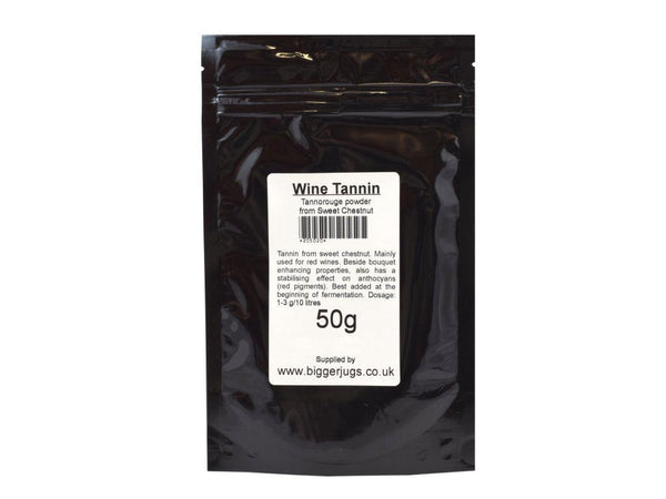 Wine Tannin (Tannorouge Powder) 50g Supplied in Heavy Duty Resealable Pouch