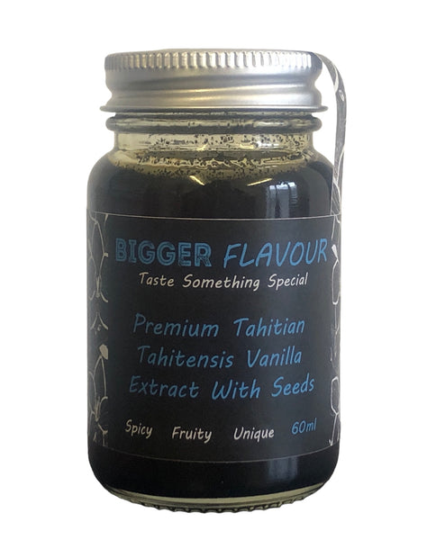 Bigger Flavour Extra Strong Premium Tahitian Tahitensis Vanilla Extract with Seeds
