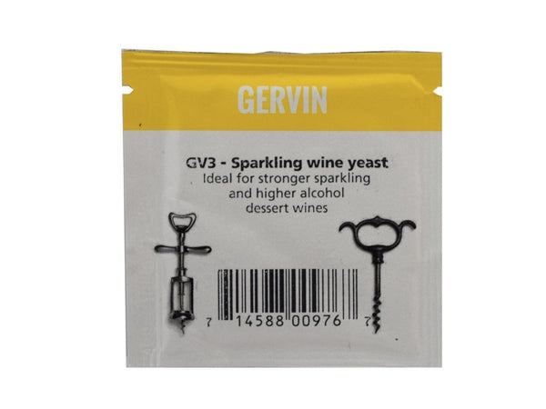 Yeast Sachet 5g - Gervin GV3 Sparkling Wine Yeast - For Stronger Sparkling & Higher Alcohol Dessert Wines