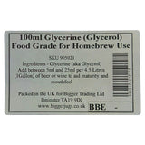 Glycerine (Glycerol) 100ml - To Aid Maturing & Smoothing of Homemade Wines - Also Excellent in Homemade Sorbet Making