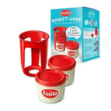 EasiYo Pack of 2 500g Yogurt Making Jars & Basket - For Use in EasiYo 1Kg Yoghurt Maker