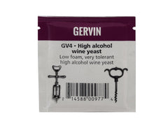 Yeast Sachet 5g - Gervin GV4 High Alcohol Wine Yeast - For ABVs Of Up To 21%
