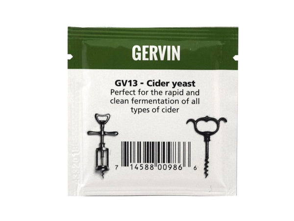 Yeast Sachet 5g - Gervin GV13 Cider Yeast - For Rapid Clean Fermentation of All Types of Cider
