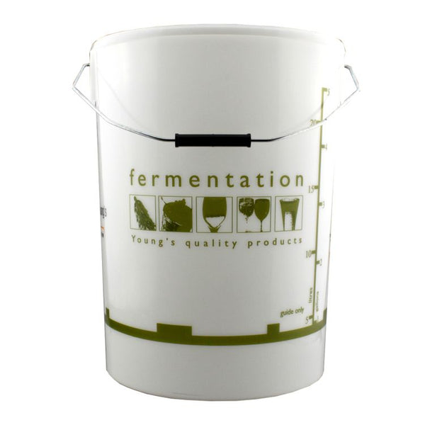 Fermentation Vessel - Youngs 25 Litre Bucket with Graduations & Solid Lid 