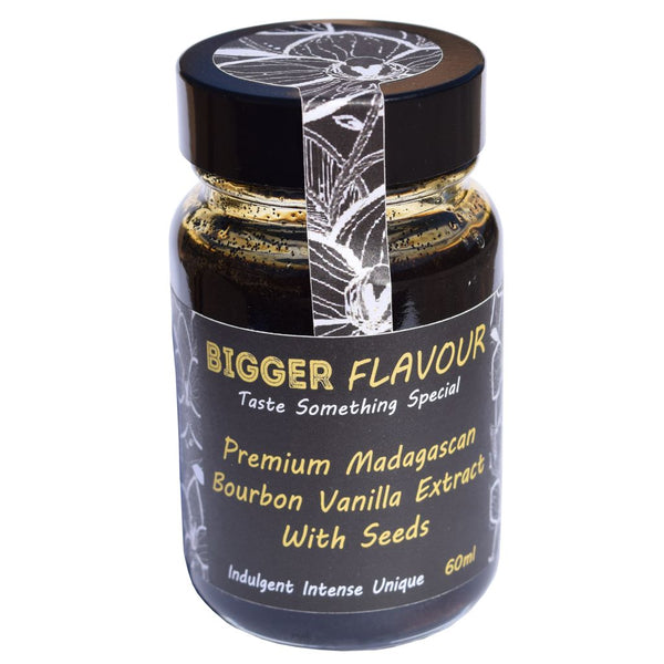 Bigger Flavour Extra Strong Premium Madagascar Bourbon Vanilla Extract with Seeds