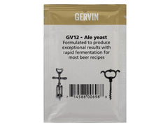 Yeast Sachet 11g - Gervin GV12 Ale Yeast - For Rapid Fermentation of Most Types of Beer
